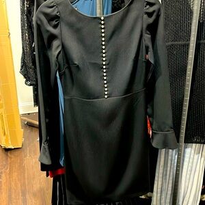 Black Dress w/Pearl Detail